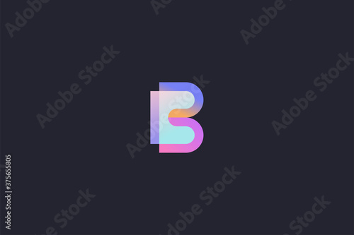 Technology Letter B Logo Abstract Whimsical Monogram