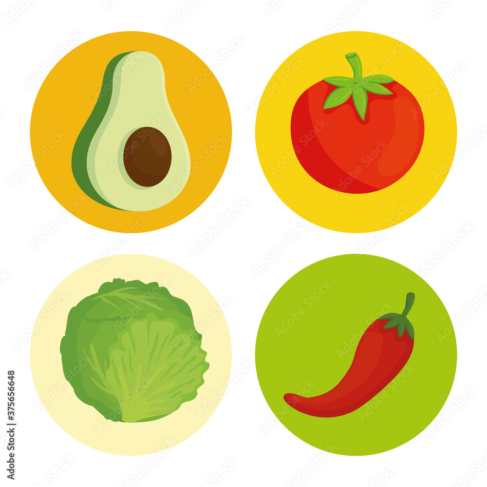 fresh and healthy vegetables on round frames vector illustration design fresh and healthy vegetables on round frames vector illustration design