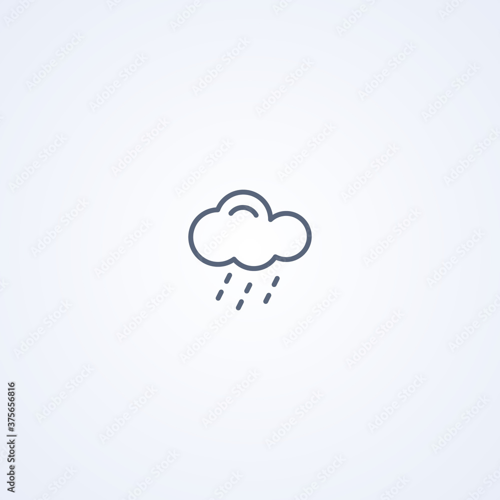 Rain, vector best gray line icon Rain, vector best gray line icon