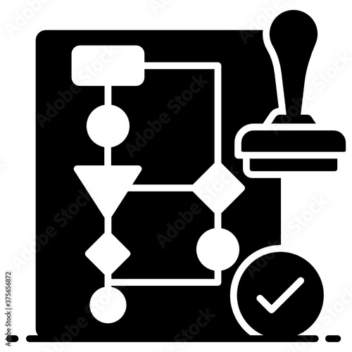 
Approval process icon design editable vector in modern style 
