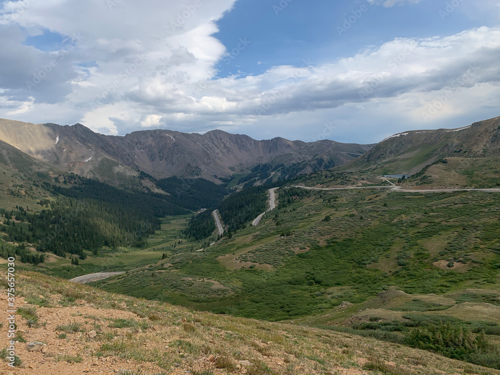 Summer mountain landscape at the Continental Divide in Colorado