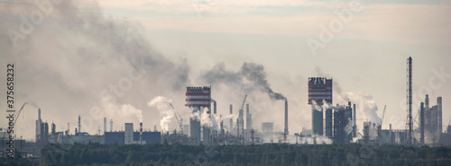 The plant damaging the environment by emissions of toxic gases into the atmosphere.