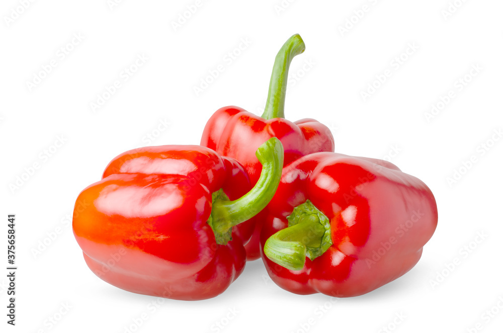 Paprika. Red bell pepper. Isolated on a white background. Paprika. Red bell pepper. Isolated on a white background.