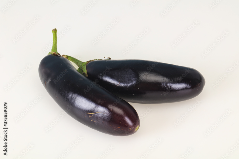 Ripe Eggplant isolated on white Ripe Eggplant isolated on white