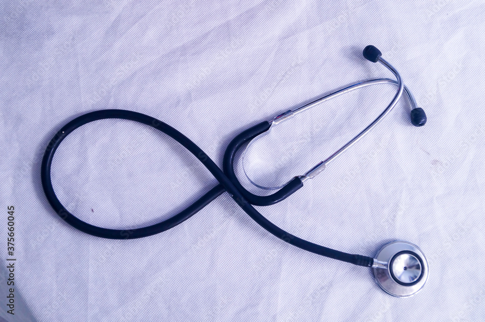 stethoscope on a white background