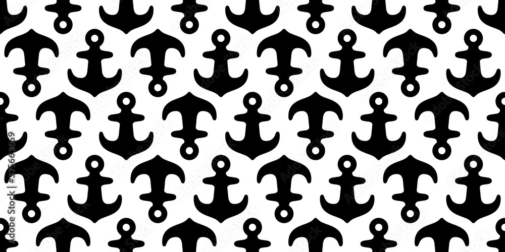 Anchor seamless pattern vector boat pirate helm Nautical maritime ocean sea repeat wallpaper tile background scarf isolated illustration design