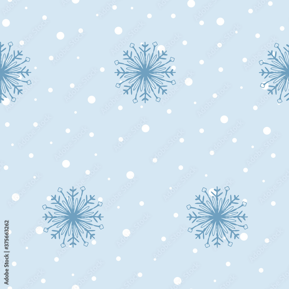 Snowflakes seamless pattern design for winter and Christmas fabric, wrapping, textile, wallpaper, background. Snowflakes seamless pattern design for winter and Christmas fabric, wrapping, textile, wallpaper, background.