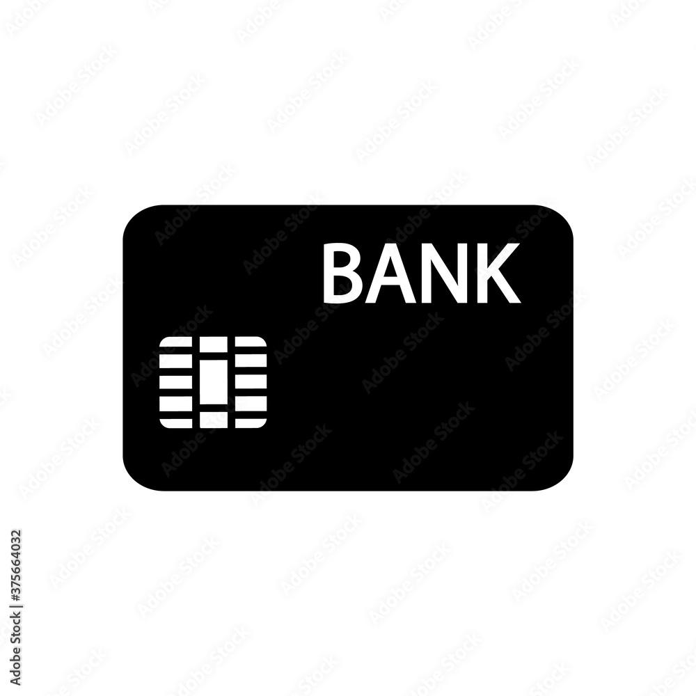 Credit card icon, logo isolated on white background Credit card icon, logo isolated on white background