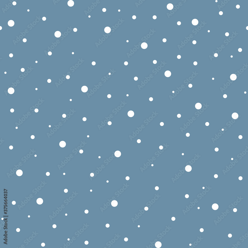 Snowflakes vector seamless pattern design for winter and Christmas fabric, wrapping, textile, wallpaper, background.
