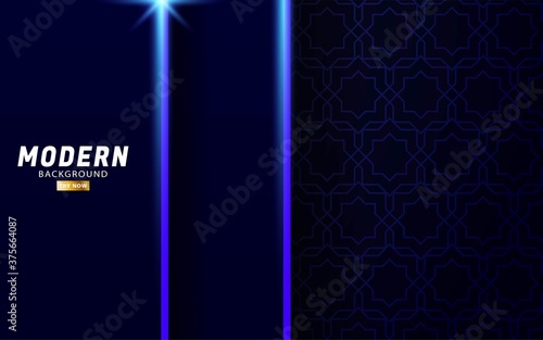 Abstract 3d background with blue paper layers. Vector geometric illustration of geometry texture with blue glittering pattern. Graphic design element. luxury decoration