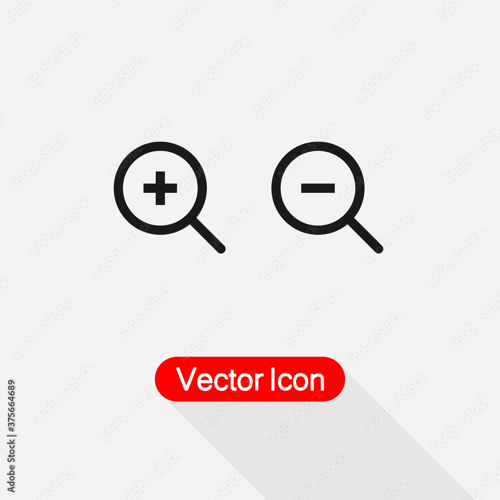 Zoom In and Out Icon Vector Illustration Eps10 Zoom In and Out Icon Vector Illustration Eps10