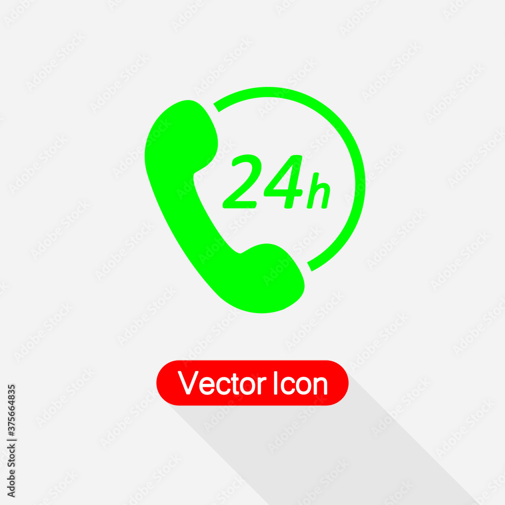 24h Support Icon Vector Illustration Eps10 24h Support Icon Vector Illustration Eps10