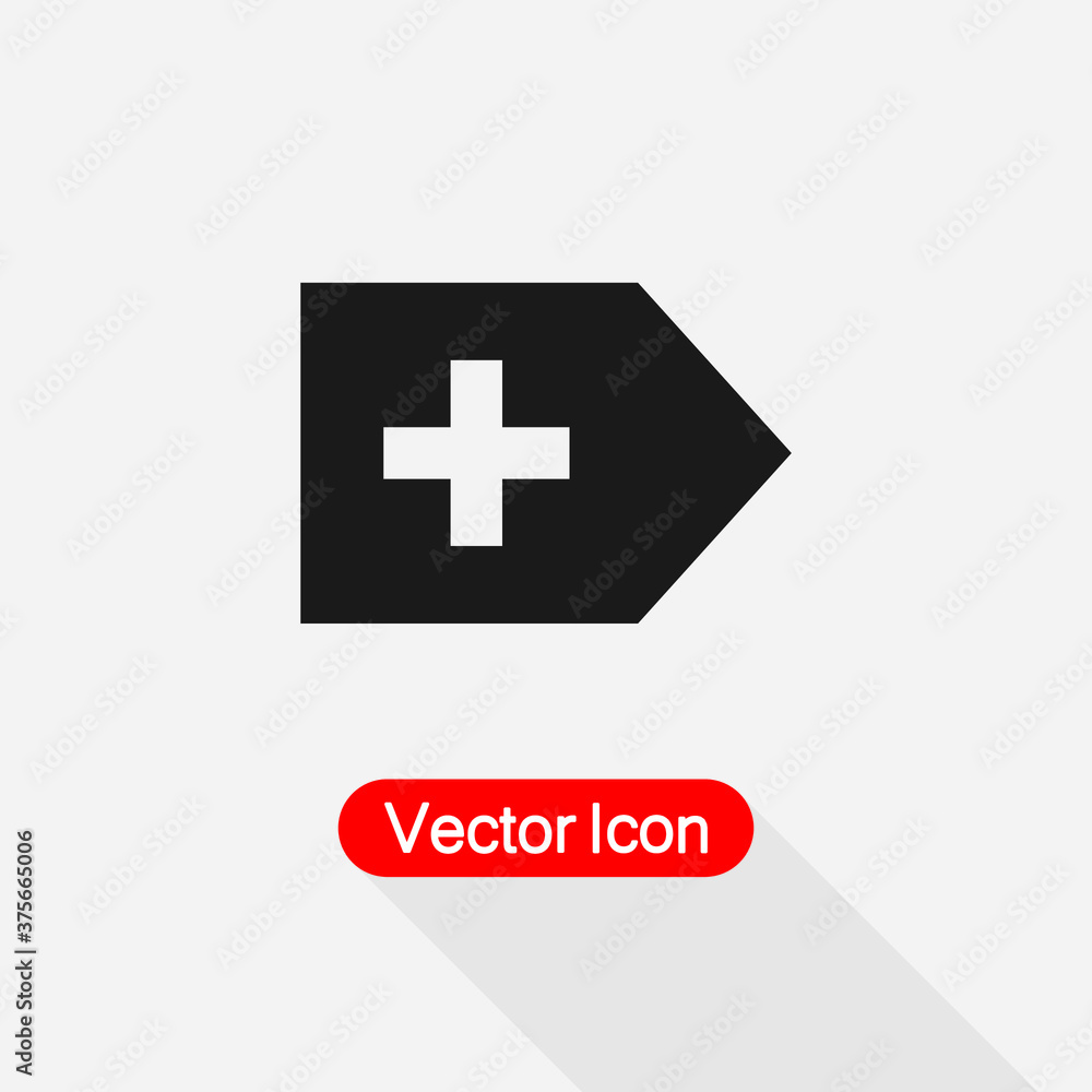 Fototapeta premium Add New Label Icon Vector Illustration Eps10