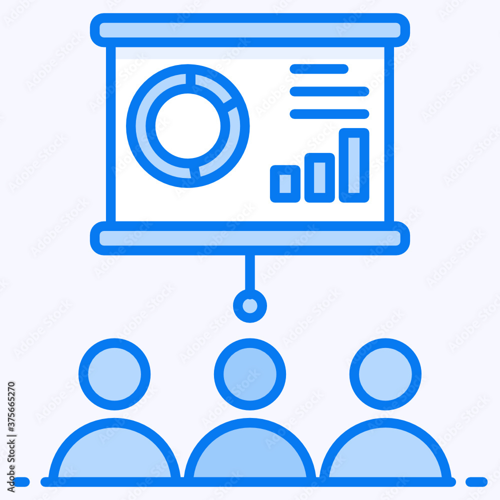 An icon showing seminar room with audience, this is training seminar icon
An icon showing seminar room with audience, this is training seminar icon