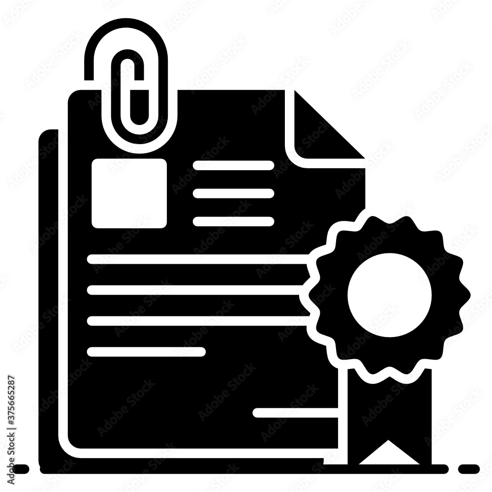 A flat icon design of academic certificate, editable style
A flat icon design of academic certificate, editable style