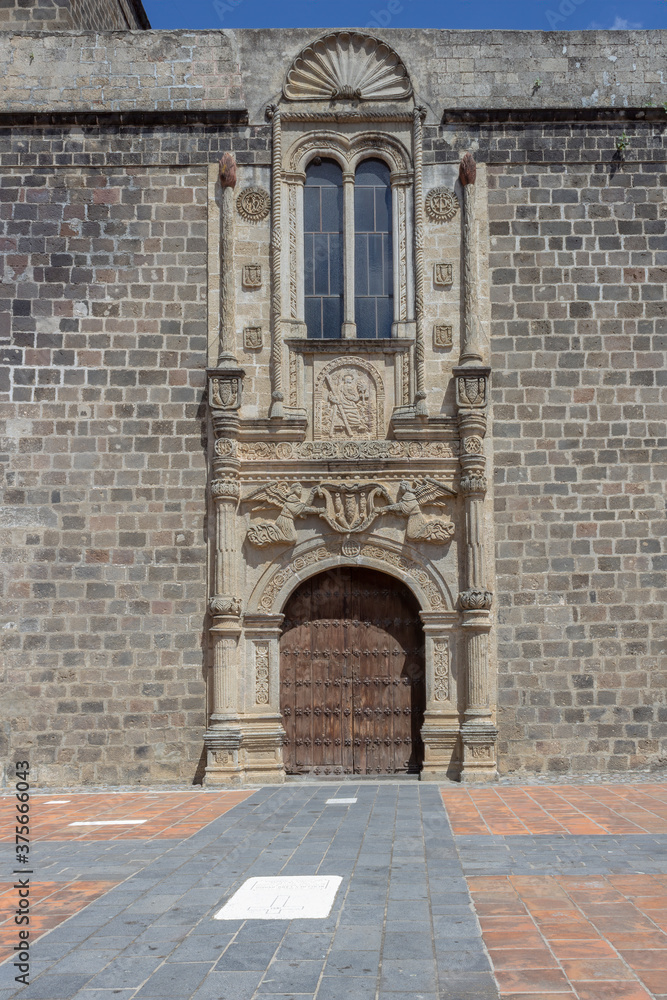 Former Convent Of San Francisco De Asis De Calpan Built In 1548 Puebla Mexico Stock Photo Adobe Stock