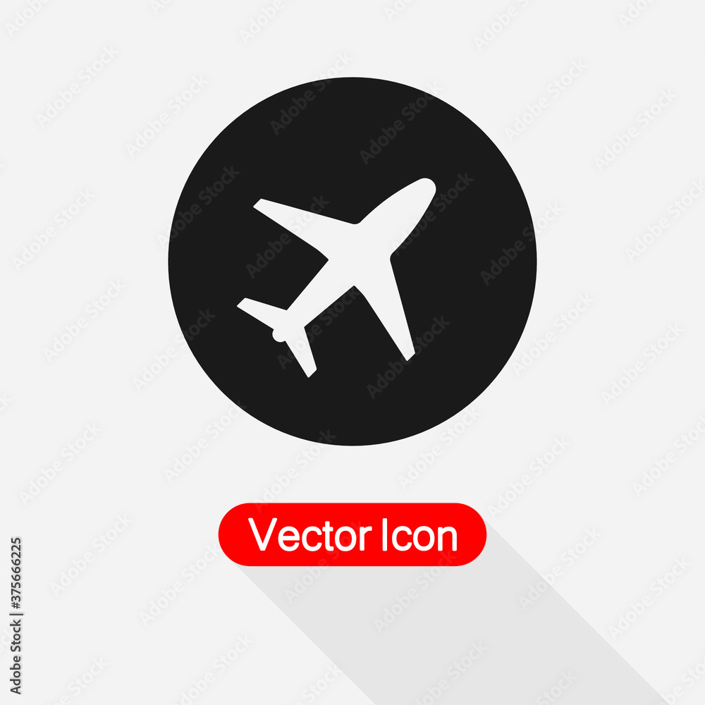 Aircraft Icon, Plane Icon Vector Illustration Eps10