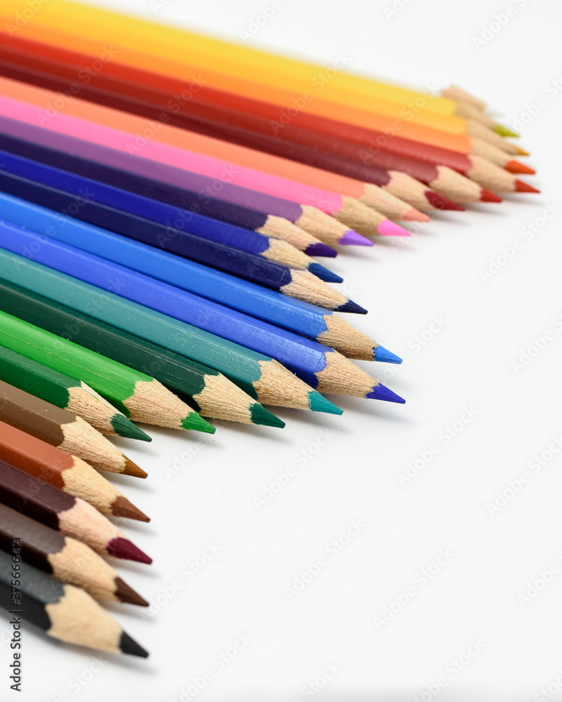 Color pencils isolated on white background. Color pencils isolated on white background.