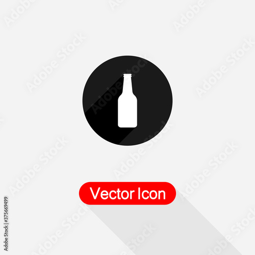 Beer Bottle With Beer Mug Icon, Beer Icon Vector Illustration Eps10