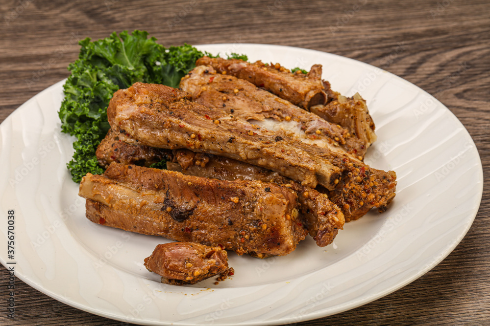 Stewed pork ribs with spices Stewed pork ribs with spices