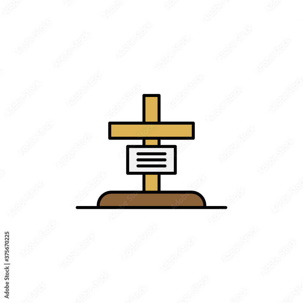 grave, death outline icon. detailed set of death illustrations icons. can be used for web, logo, mobile app, UI, UX grave, death outline icon. detailed set of death illustrations icons. can be used for web, logo, mobile app, UI, UX