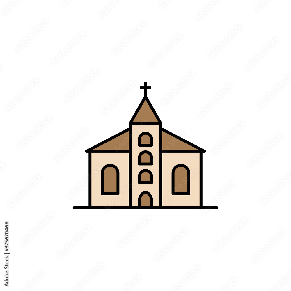 church, death outline icon. detailed set of death illustrations icons. can be used for web, logo, mobile app, UI, UX