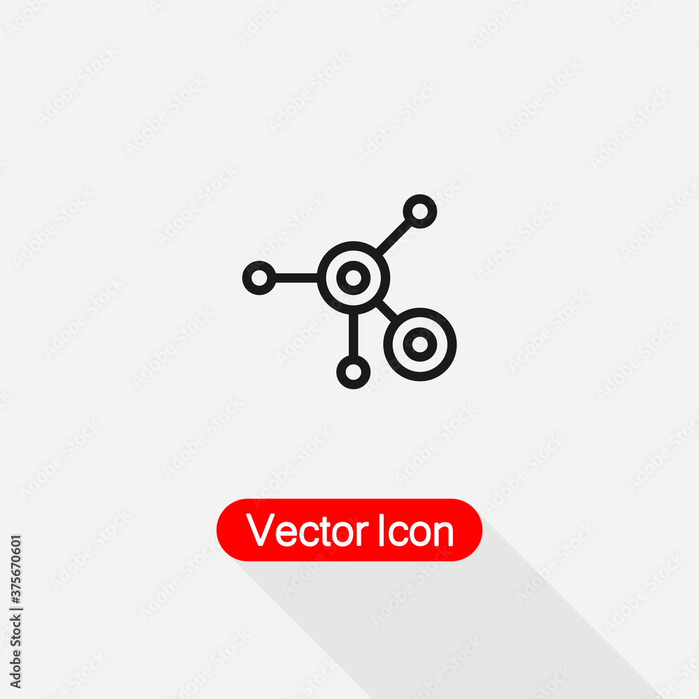 Biological Network Symbol, Atom Icon, Element Of Bio Engineering Vector Illustration Eps10 Biological Network Symbol, Atom Icon, Element Of Bio Engineering Vector Illustration Eps10