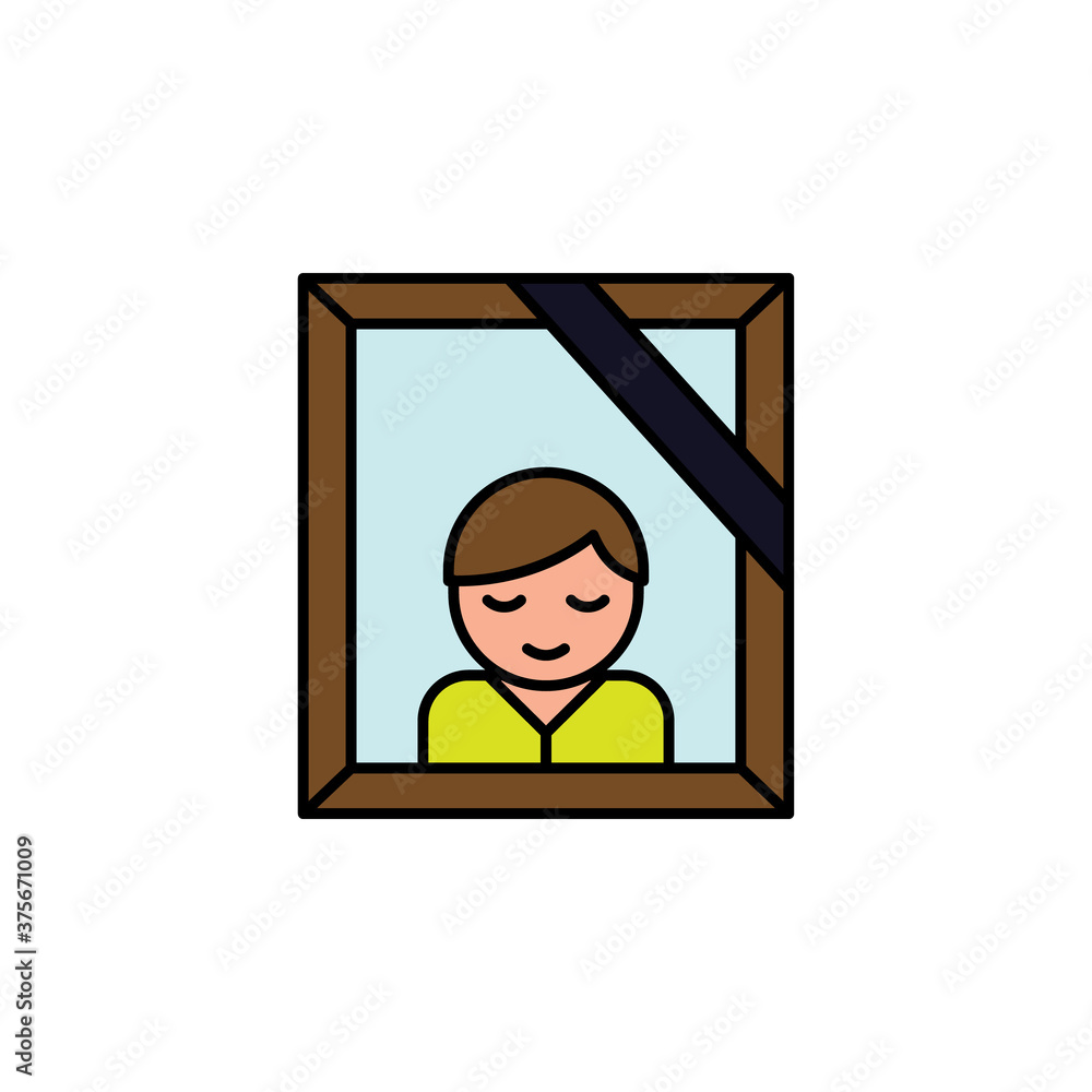 memory, photograph, death outline icon. detailed set of death illustrations icons. can be used for web, logo, mobile app, UI, UX memory, photograph, death outline icon. detailed set of death illustrations icons. can be used for web, logo, mobile app, UI, UX