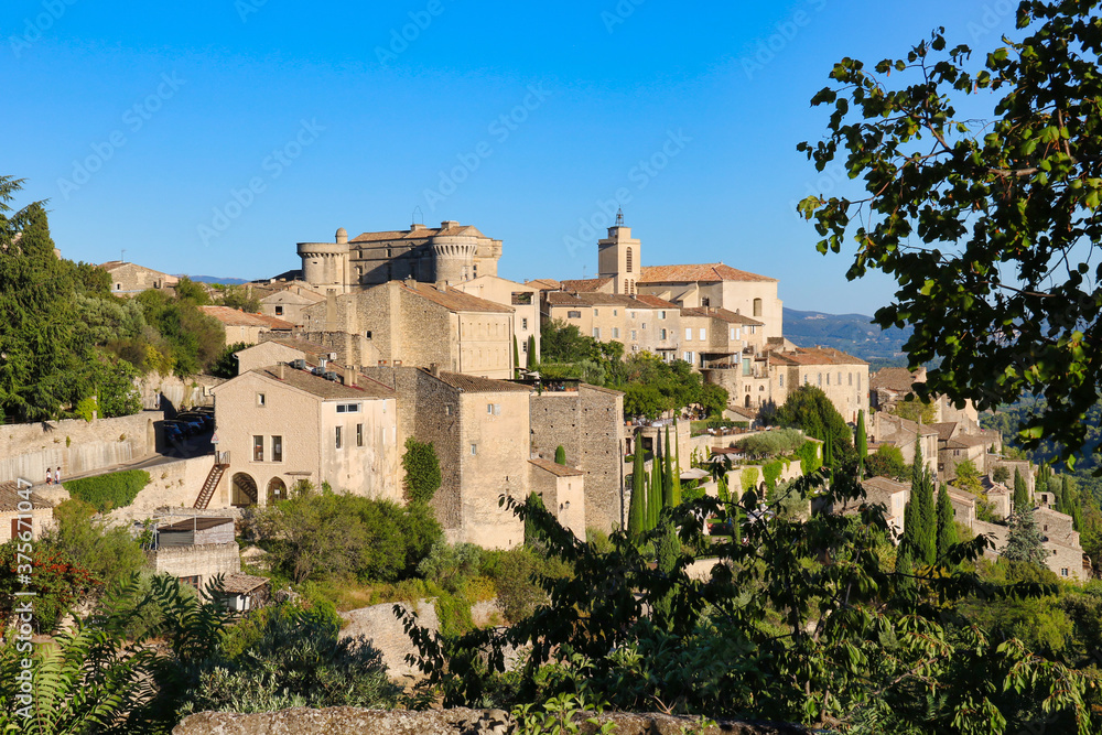 view of Gordes a famous perched village  in Luberon heart