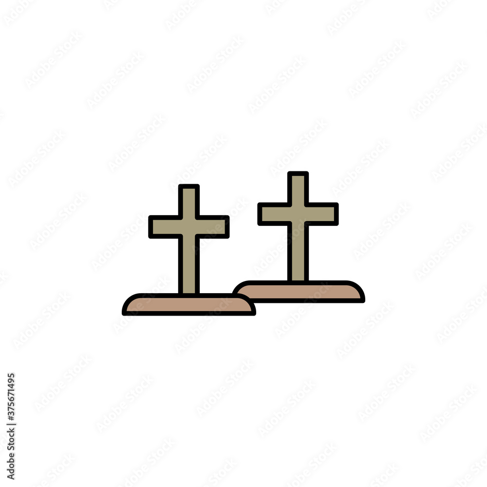 graves, death outline icon. detailed set of death illustrations icons. can be used for web, logo, mobile app, UI, UX