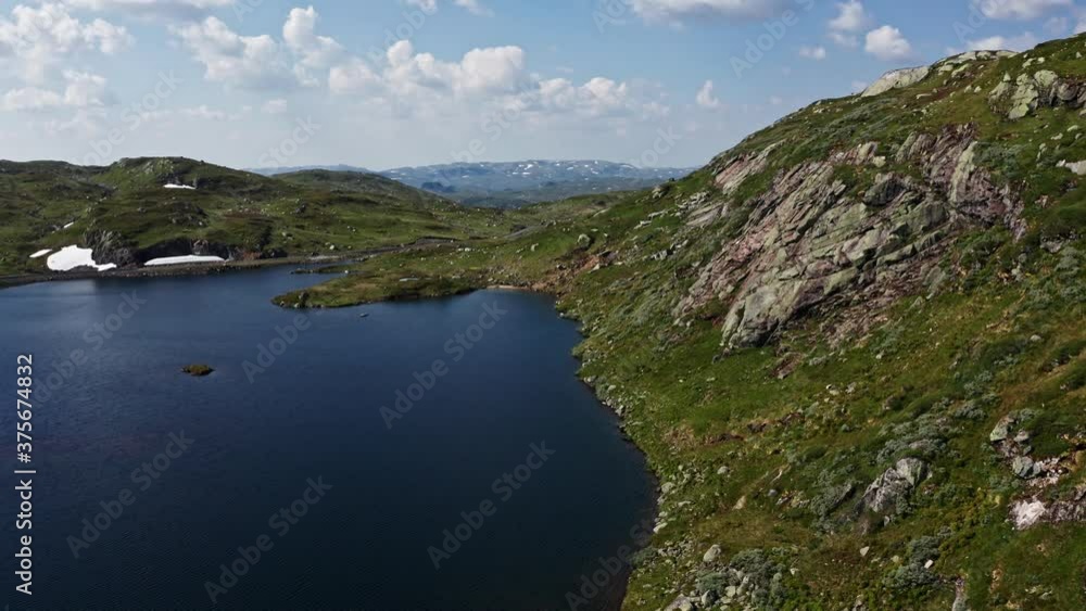 Norway, summer highland roadway through untouched nature. Norway, summer highland roadway through untouched nature.