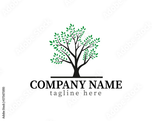 Logo design vektor tree company