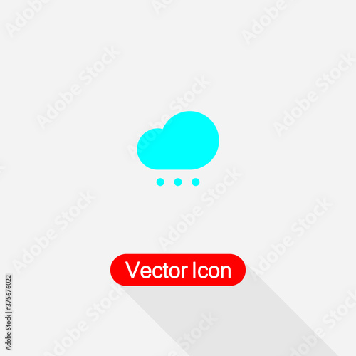 Cloud With Snow Or Rain Icon Vector Illustration Eps10