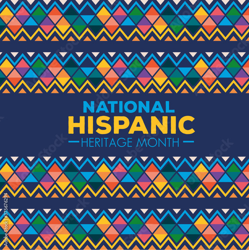 hispanic and latino americans culture, national hispanic heritage month in september and october vector illustration design