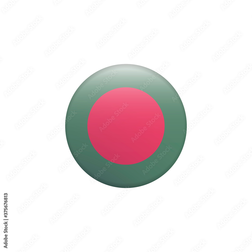 Bangladesh flag isolated vector. Flag Glossy Button. Bangladesh flag isolated vector. Flag Glossy Button.