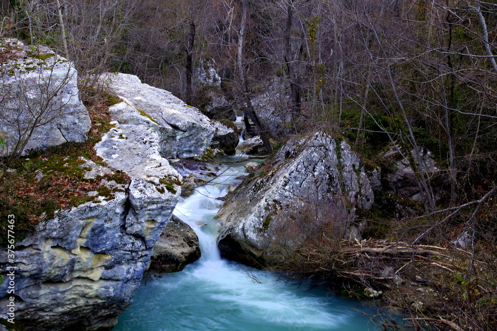 Beautiful cascades of the Verrino river, Molise, Italy Beautiful cascades of the Verrino river, Molise, Italy