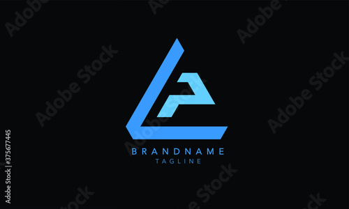 Alphabet letters Initials Monogram logo LP, PL, L and P