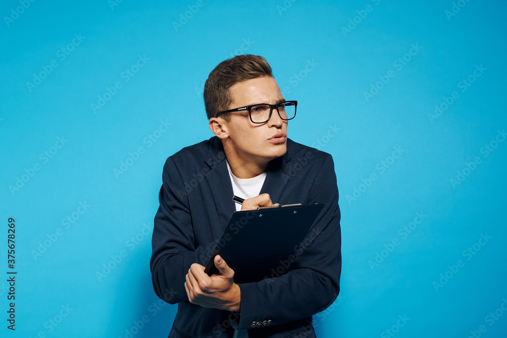 business man with documents in hands and business work lifestyle studio business man with documents in hands and business work lifestyle studio