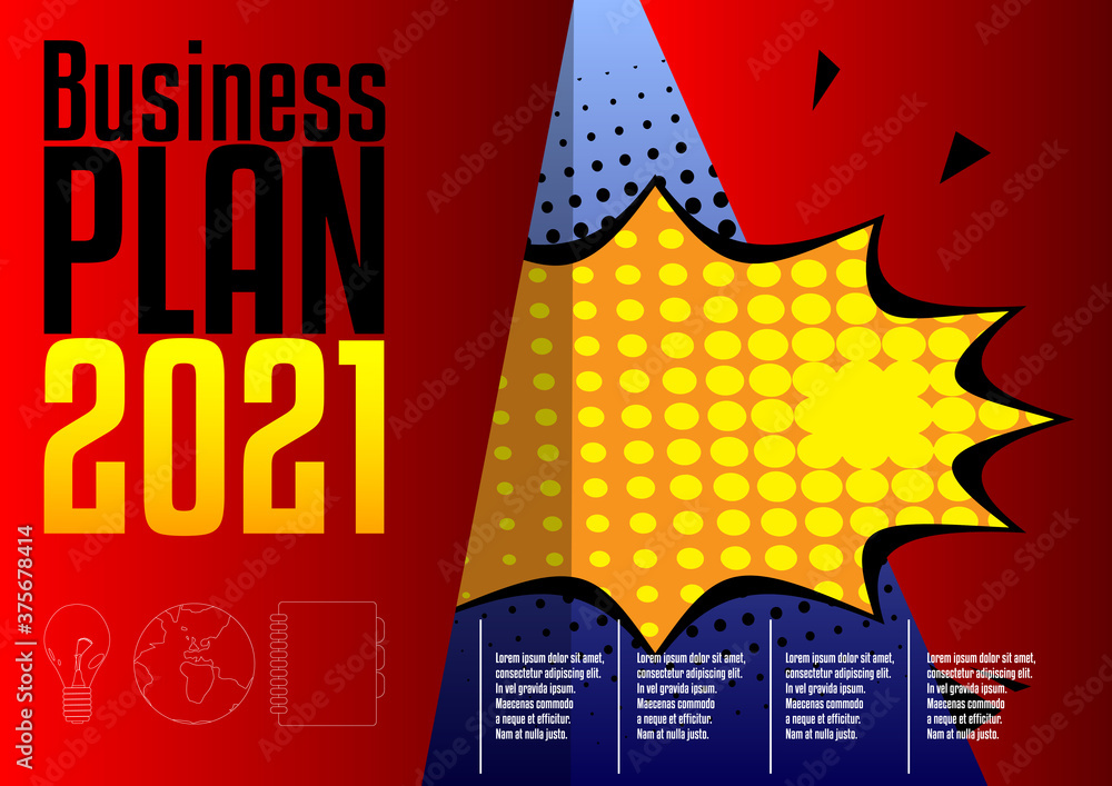 Comic book business presentation template. Vector graphic for company ...
