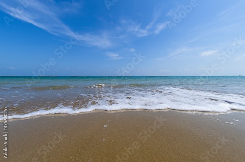 Beautiful seascape background with sea and beach
