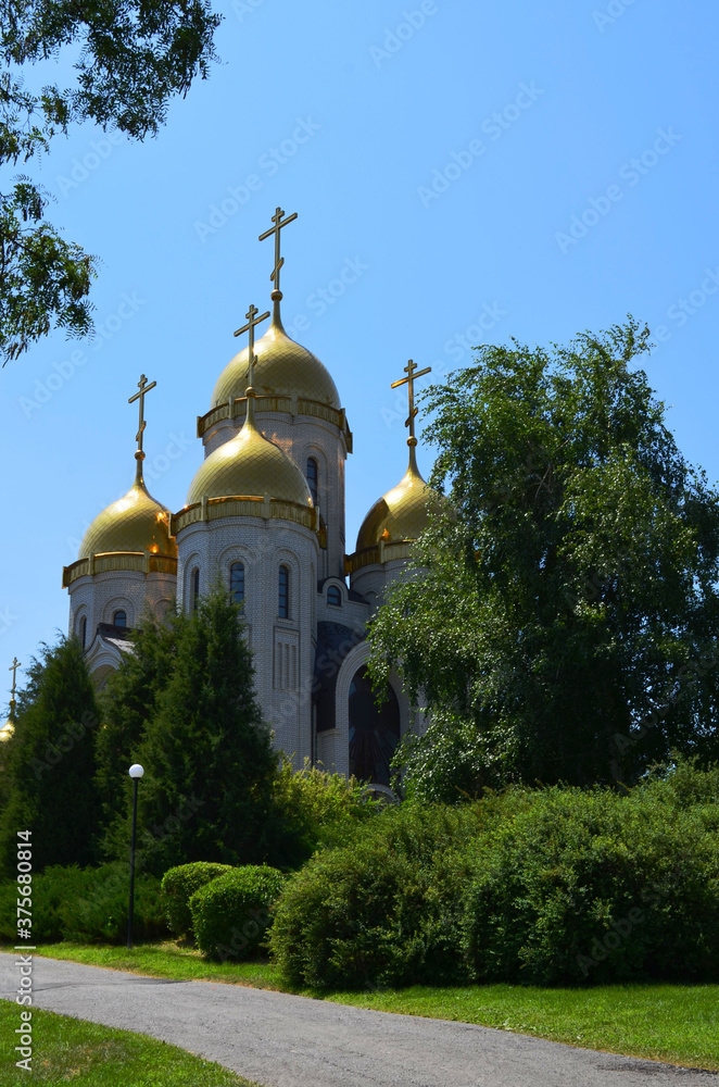 Cathedral of All Saints on the territory of the historical memorial complex Mamaev Kurgan (Volgograd region, Russia)