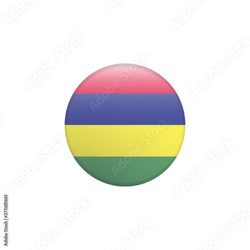Free Download Vector illustration flag of Mauritius icon. Round national flag of Mauritius. Flag Glossy Button. - GFXLoad