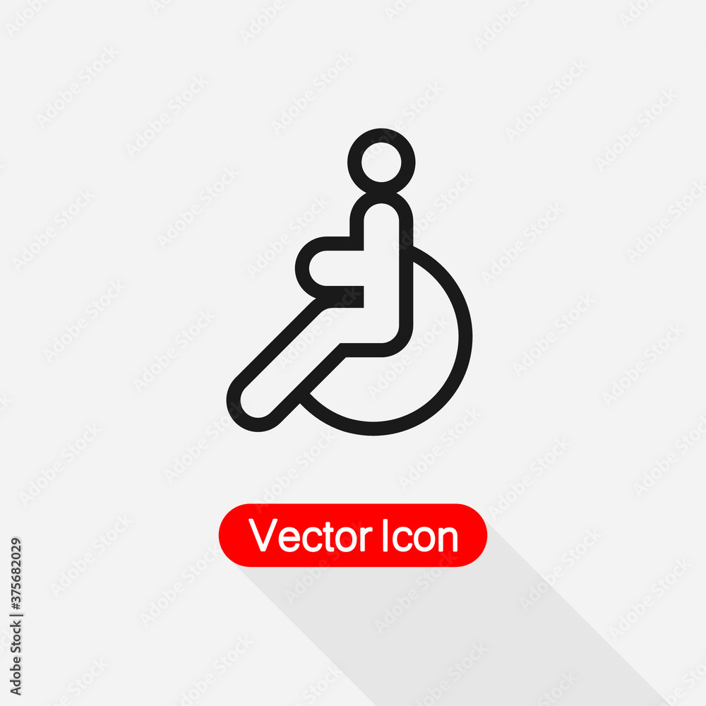 Disabled Icon Vector Illustration Eps10