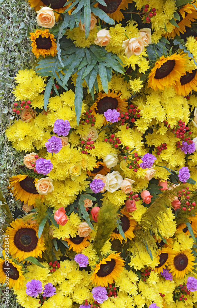 Bright flower arrangement.