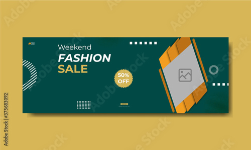 New summer fashion sale social media cover template design