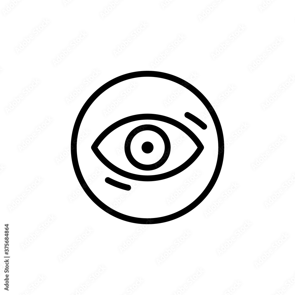 Laser eye surgery linear logo. Vector minimal illustration of outline ...