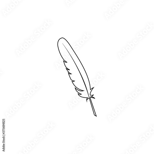 Quill logo icon vector design