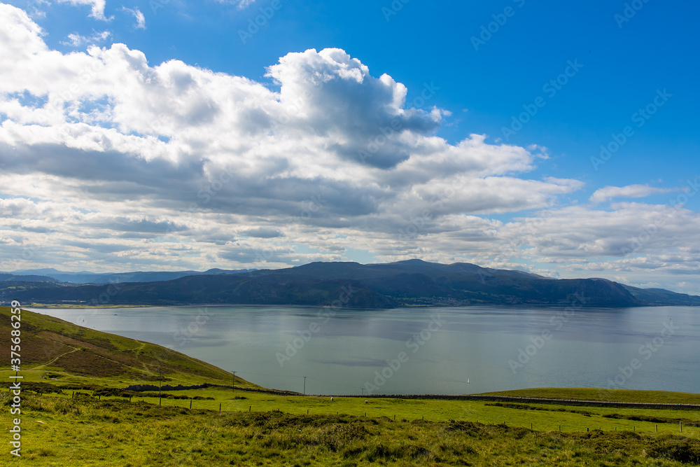 A view of North Wales taken from the top of the Great Orme mountain in Llandudno