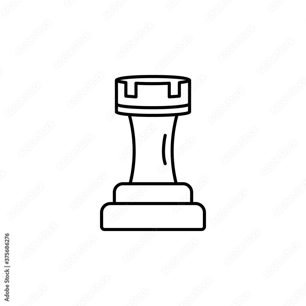strategy, rook line icon. Signs and symbols can be used for web, logo, mobile app, UI, UX strategy, rook line icon. Signs and symbols can be used for web, logo, mobile app, UI, UX