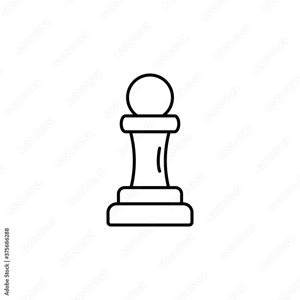 chess piece, pawn line icon. Signs and symbols can be used for web, logo, mobile app, UI, UX chess piece, pawn line icon. Signs and symbols can be used for web, logo, mobile app, UI, UX